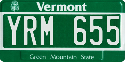 VT license plate YRM655