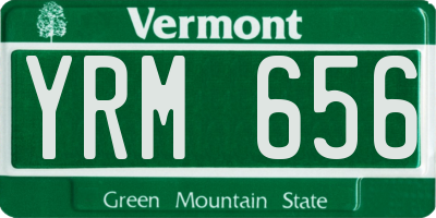VT license plate YRM656