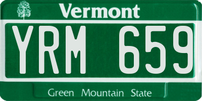 VT license plate YRM659