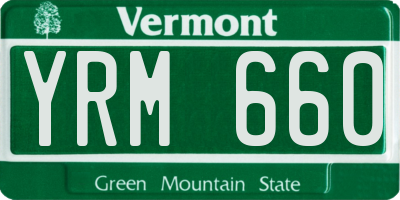 VT license plate YRM660