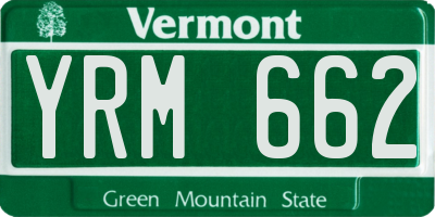 VT license plate YRM662