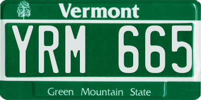 VT license plate YRM665