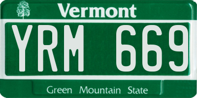 VT license plate YRM669