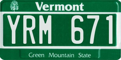VT license plate YRM671