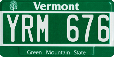 VT license plate YRM676