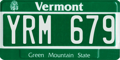 VT license plate YRM679