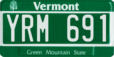 VT license plate YRM691