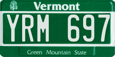 VT license plate YRM697