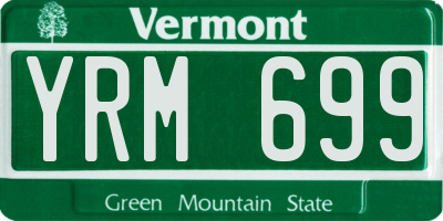 VT license plate YRM699
