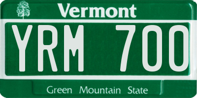 VT license plate YRM700