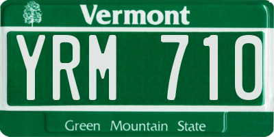 VT license plate YRM710