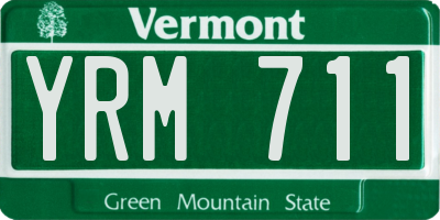 VT license plate YRM711
