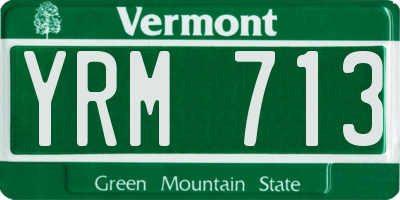 VT license plate YRM713