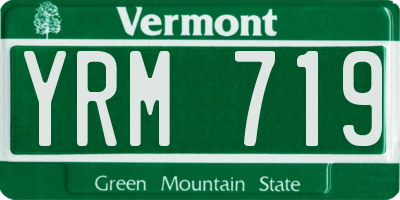 VT license plate YRM719