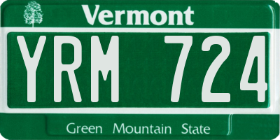 VT license plate YRM724