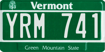 VT license plate YRM741