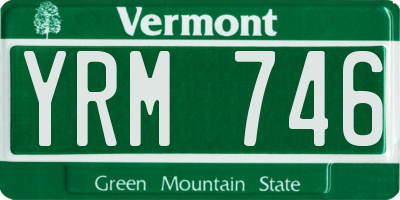 VT license plate YRM746