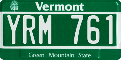 VT license plate YRM761