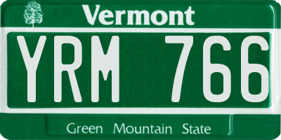 VT license plate YRM766