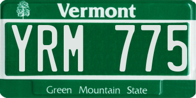 VT license plate YRM775