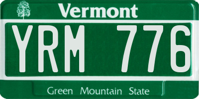 VT license plate YRM776