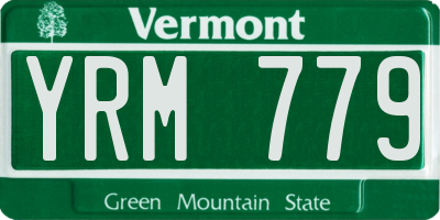 VT license plate YRM779