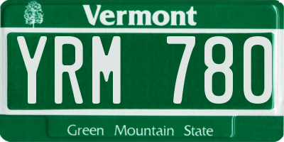 VT license plate YRM780