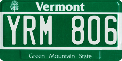 VT license plate YRM806