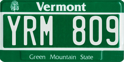 VT license plate YRM809