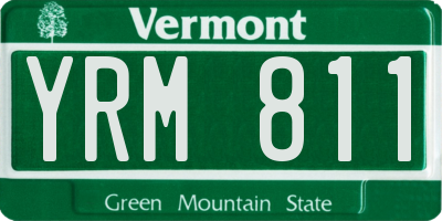 VT license plate YRM811