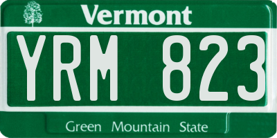 VT license plate YRM823