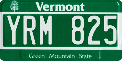 VT license plate YRM825