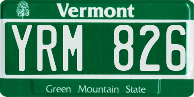 VT license plate YRM826