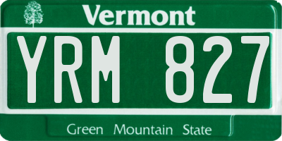 VT license plate YRM827