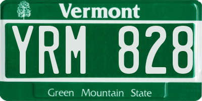 VT license plate YRM828