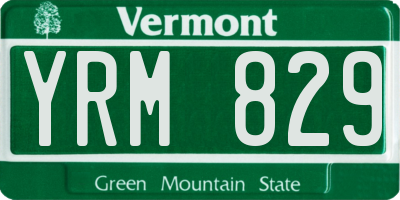 VT license plate YRM829