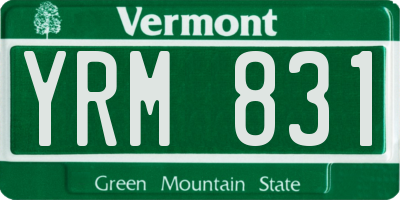 VT license plate YRM831