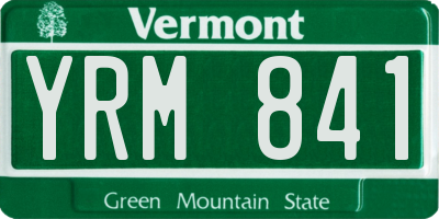 VT license plate YRM841