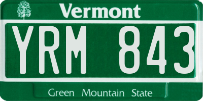 VT license plate YRM843