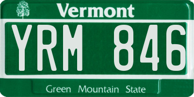 VT license plate YRM846