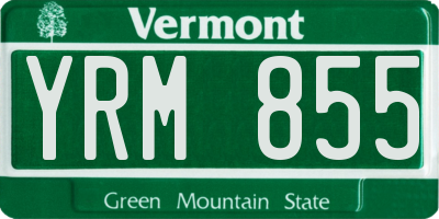 VT license plate YRM855