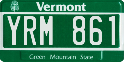 VT license plate YRM861