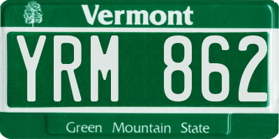 VT license plate YRM862