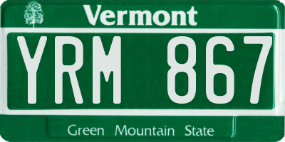 VT license plate YRM867