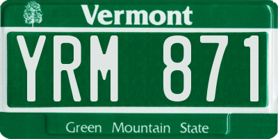 VT license plate YRM871