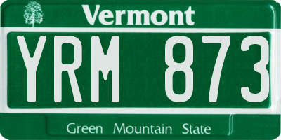 VT license plate YRM873