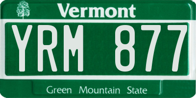 VT license plate YRM877