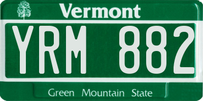VT license plate YRM882