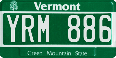 VT license plate YRM886