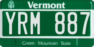 VT license plate YRM887